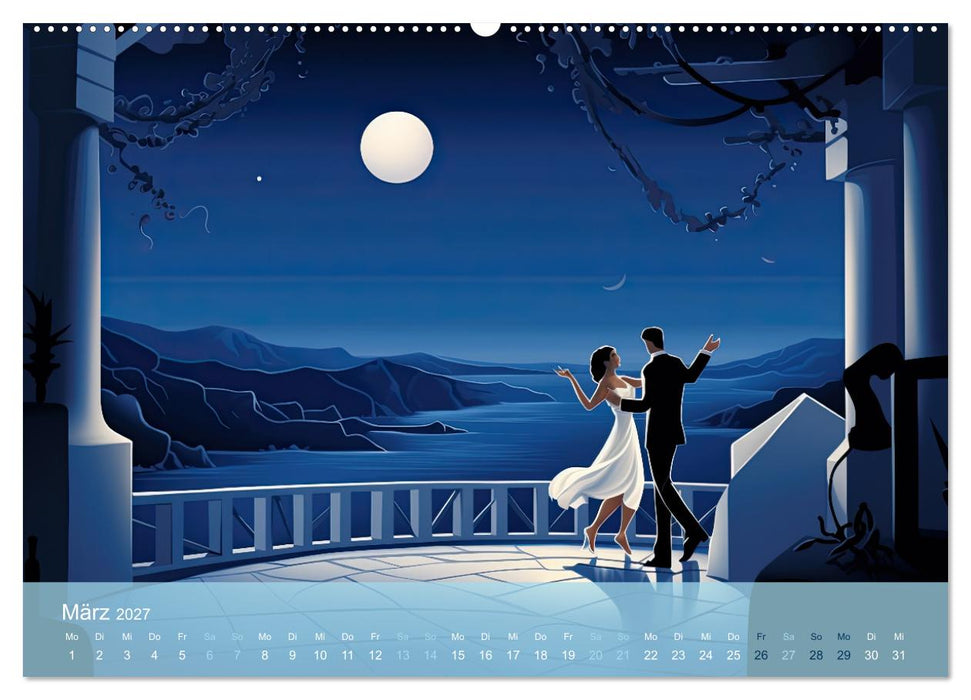 Santorini, Griechenland -Romatische Abendstimmung- (CALVENDO Premium Wandkalender 2027)