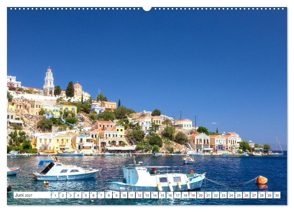 Rhodos und Symi, Perlen in der Ägis (CALVENDO Premium Wandkalender 2027)