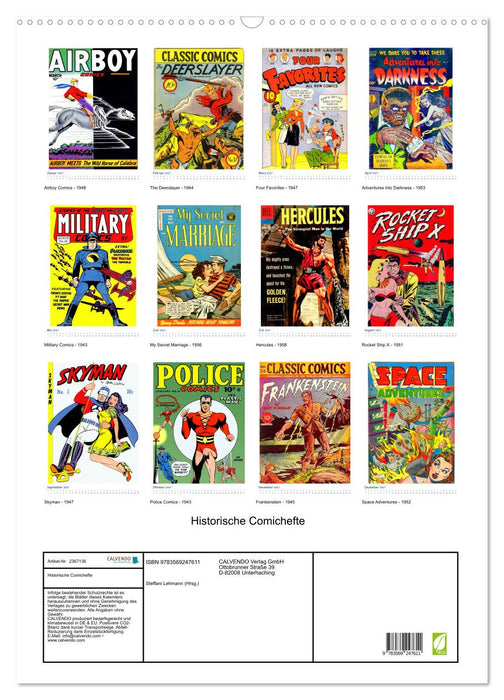 Historische Comichefte (CALVENDO Wandkalender 2027)