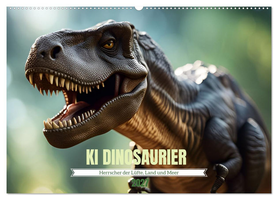 KI Dinosaurier - Herrscher der Lüfte, Land und Meer (CALVENDO Wandkalender 2027)