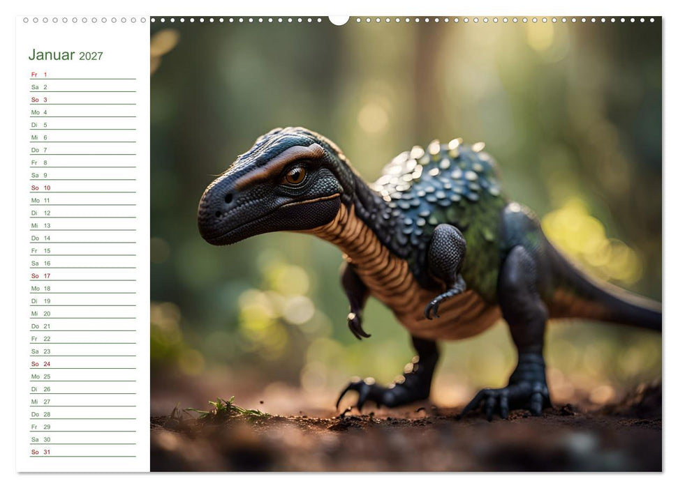 KI Dinosaurier - Herrscher der Lüfte, Land und Meer (CALVENDO Wandkalender 2027)