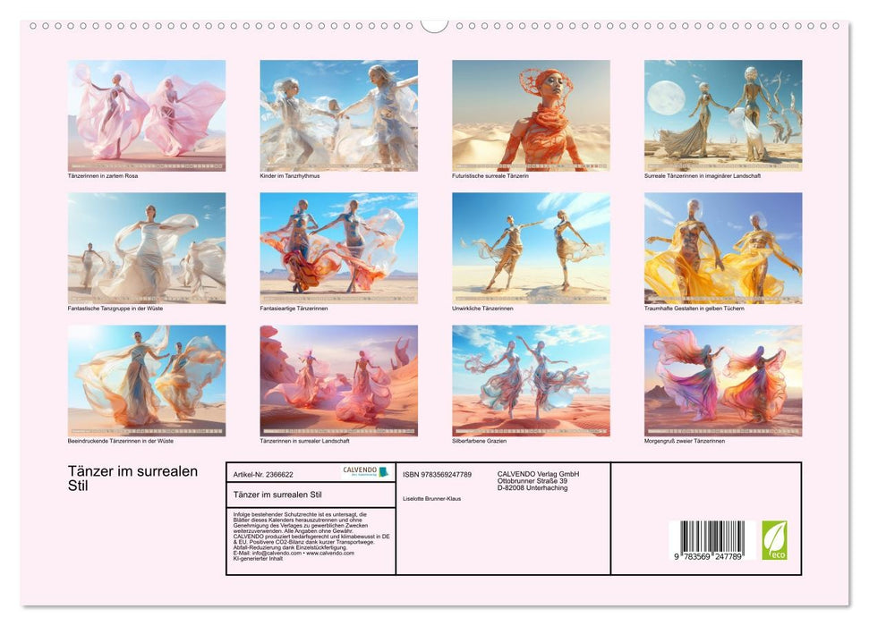 Tänzer im surrealen Stil (CALVENDO Premium Wandkalender 2027)
