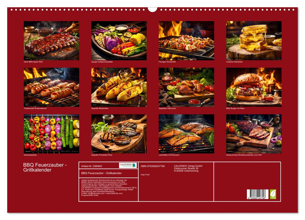 BBQ Feuerzauber - Grillkalender (CALVENDO Wandkalender 2027)