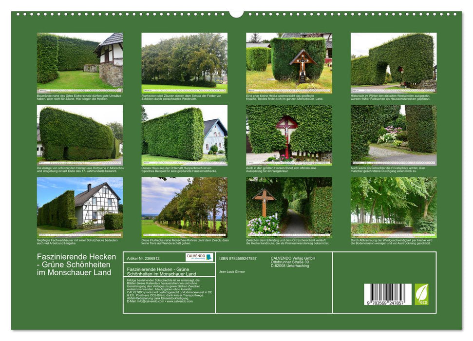 Faszinierende Hecken - Grüne Schönheiten im Monschauer Land (CALVENDO Premium Wandkalender 2027)