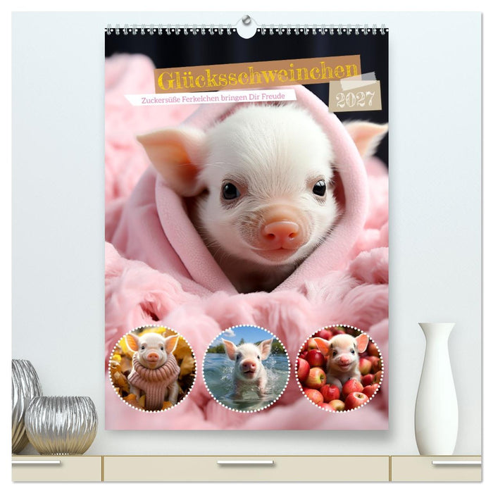 Glücksschweinchen (CALVENDO Premium Wandkalender 2027)