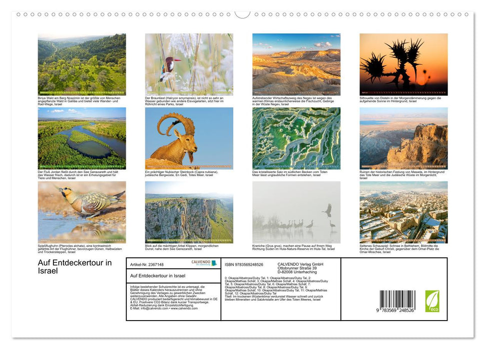 Auf Entdeckertour in Israel (CALVENDO Premium Wandkalender 2027)