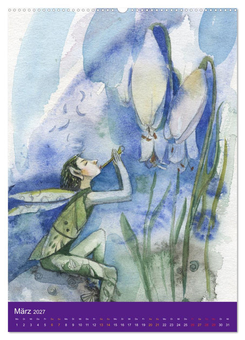 Im Elfenreich- Zauber und Magie der Elfen in schönen Aquarellen (CALVENDO Premium Wandkalender 2027)