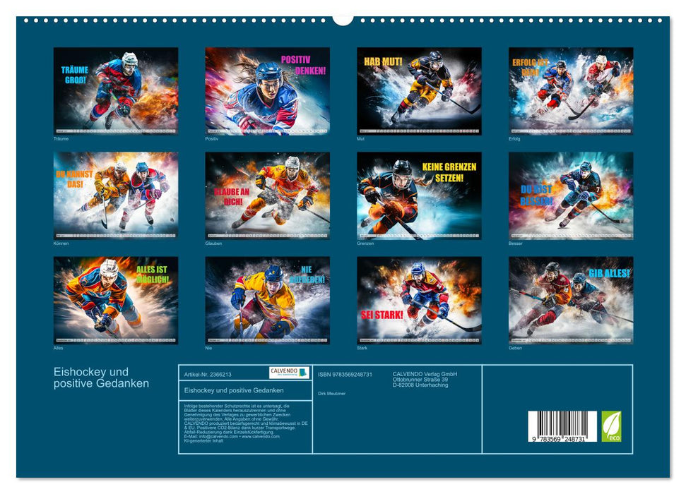 Eishockey und positive Gedanken (CALVENDO Premium Wandkalender 2027)
