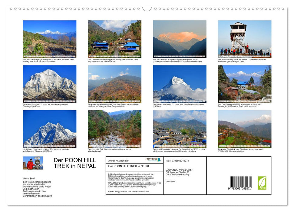 Der POON HILL TREK in NEPAL (CALVENDO Premium Wandkalender 2027)