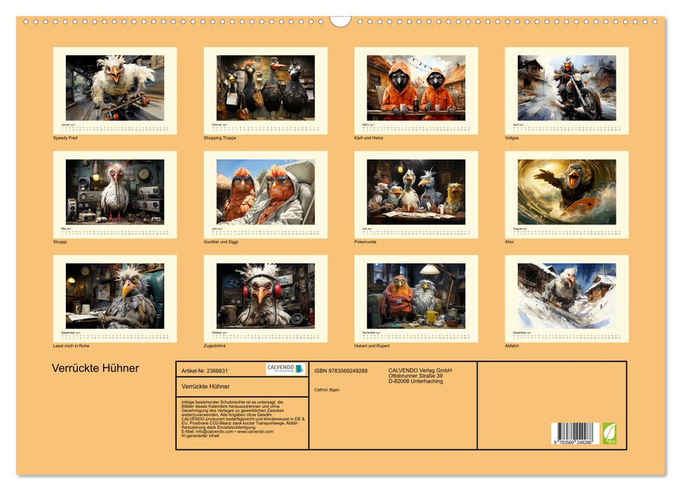 Verrückte Hühner (CALVENDO Wandkalender 2027)