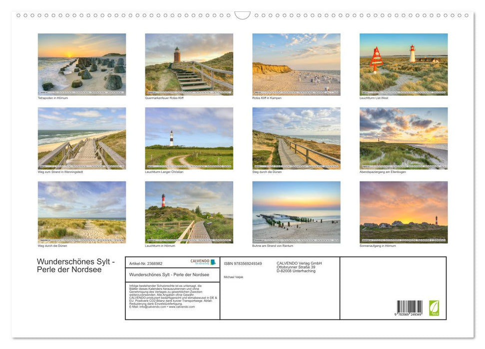 Wunderschönes Sylt - Perle der Nordsee (CALVENDO Wandkalender 2027)