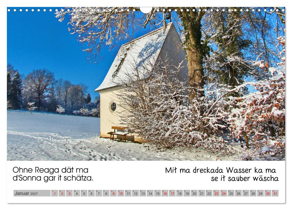 Schwäbische Sprichwörter 1 Wi ma hald so said! (CALVENDO Wandkalender 2027)