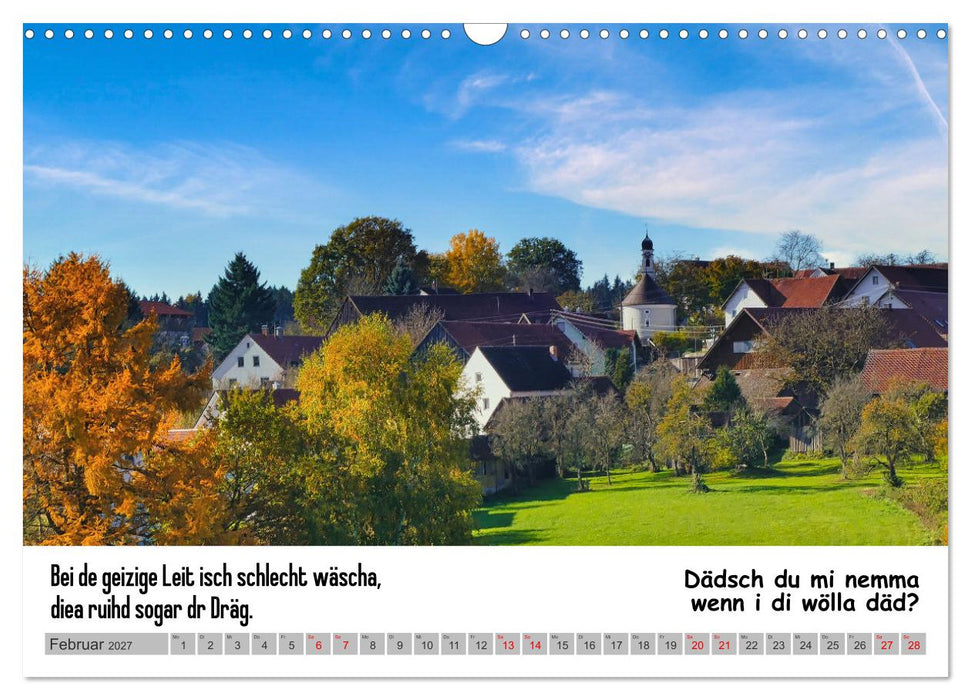 Schwäbische Sprichwörter 1 Wi ma hald so said! (CALVENDO Wandkalender 2027)
