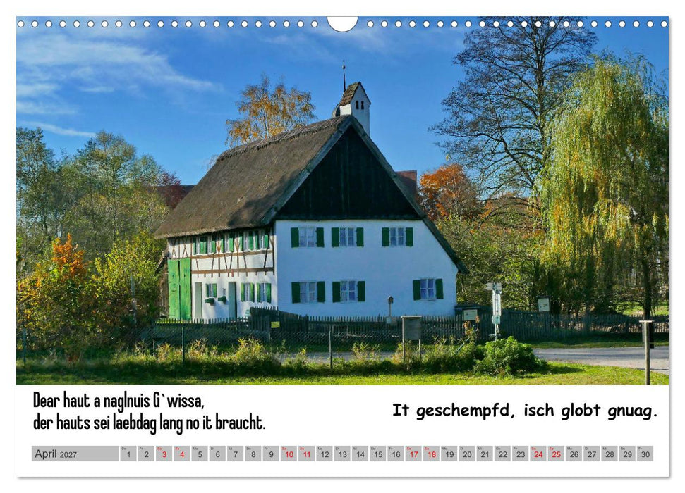 Schwäbische Sprichwörter 1 Wi ma hald so said! (CALVENDO Wandkalender 2027)