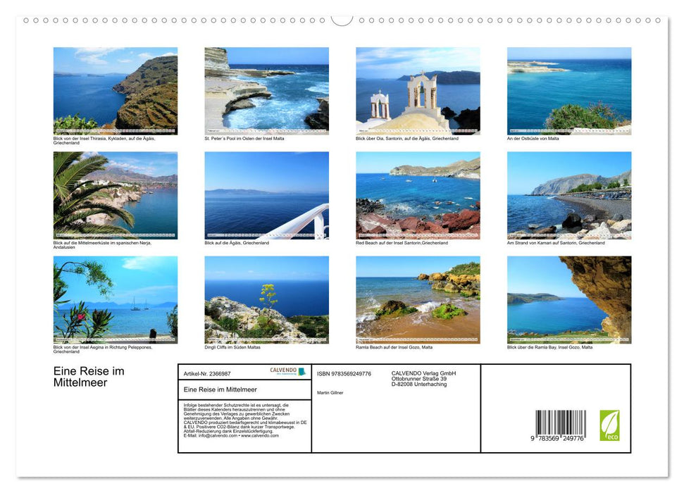 Eine Reise im Mittelmeer (CALVENDO Premium Wandkalender 2027)