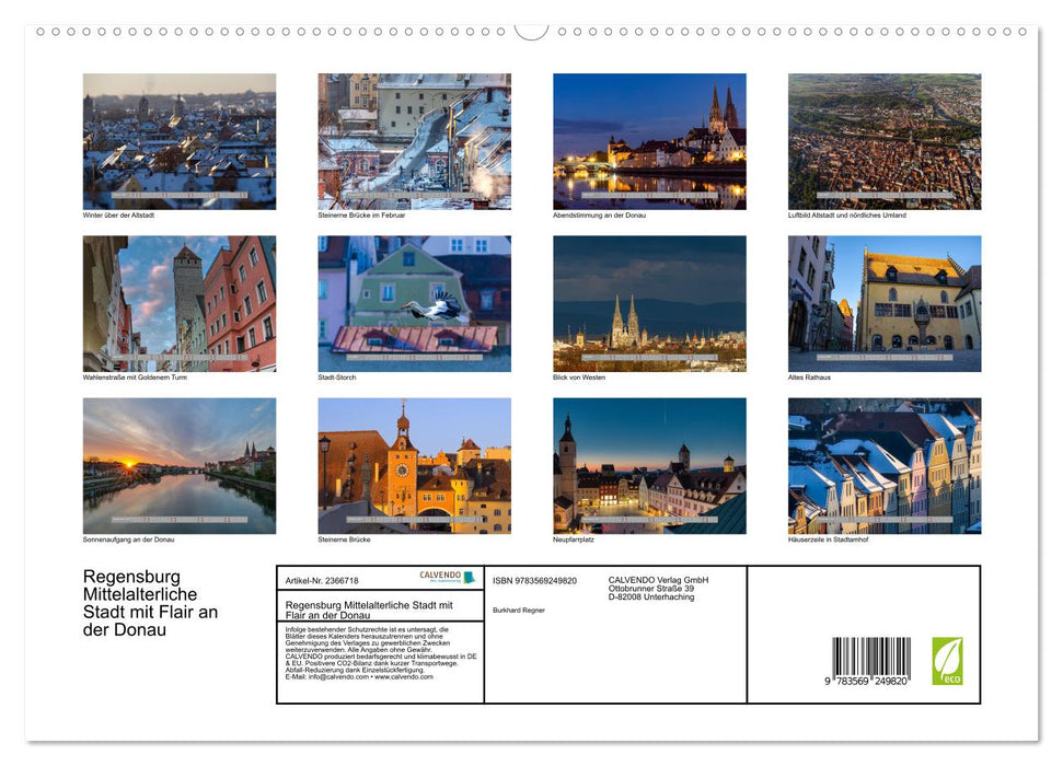 Regensburg Mittelalterliche Stadt mit Flair an der Donau (CALVENDO Premium Wandkalender 2027)