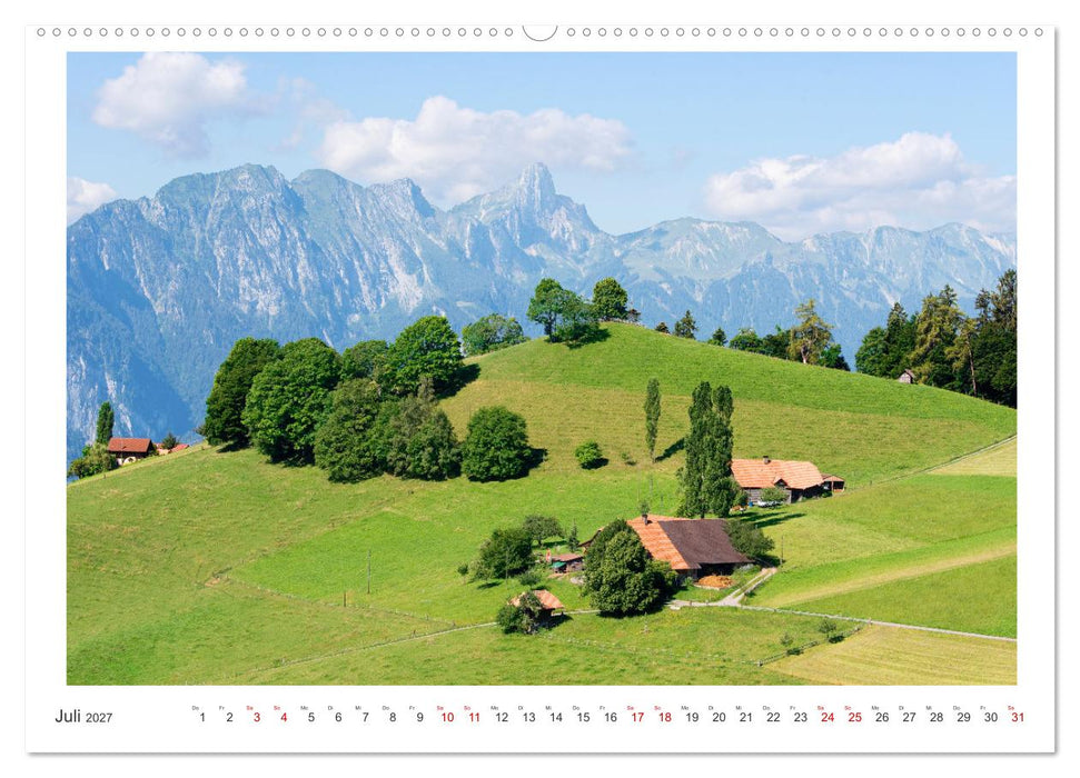 Unterwegs in der Schweiz: Wandern zu märchenhaften Bergen und Seen (CALVENDO Premium Wandkalender 2027)