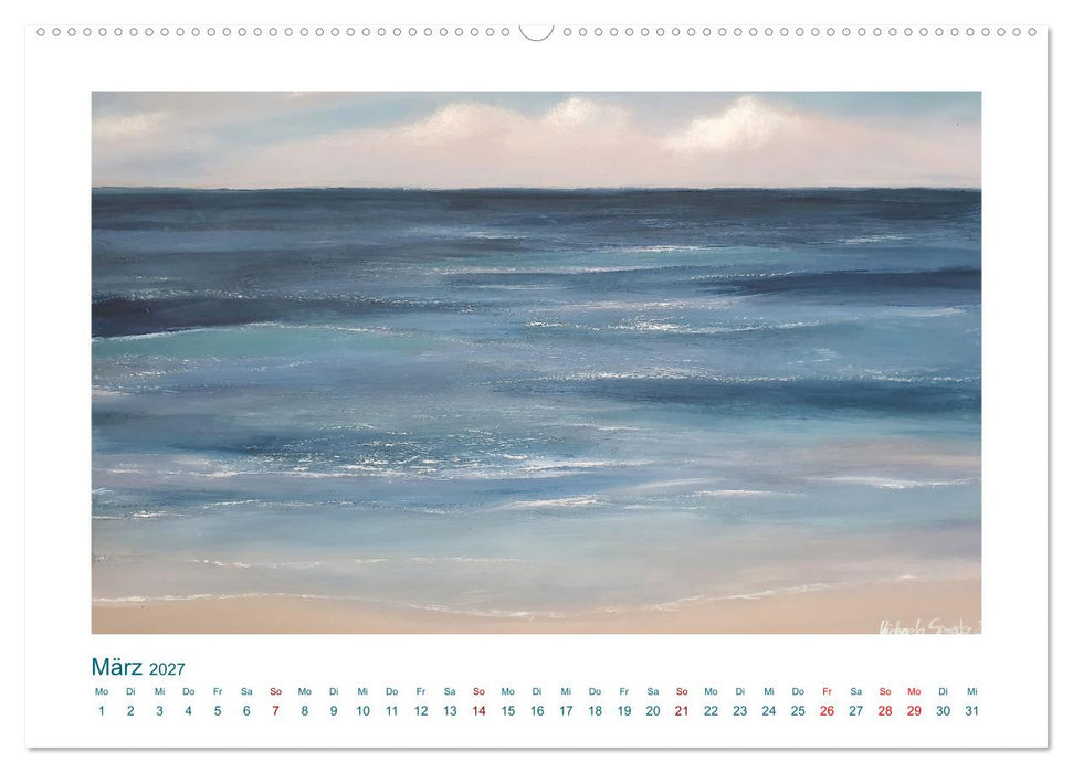 Wellenbrausen - Gemalte Wellen von Michaela Spreider (CALVENDO Wandkalender 2027)