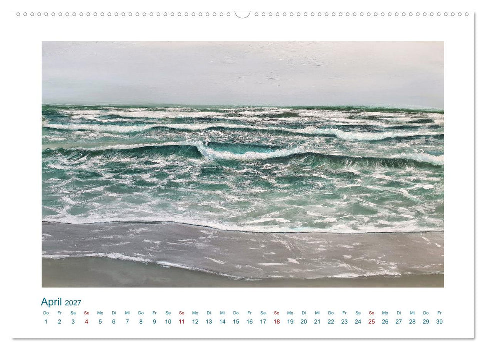 Wellenbrausen - Gemalte Wellen von Michaela Spreider (CALVENDO Wandkalender 2027)