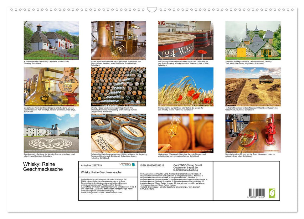 Whisky: Reine Geschmacksache (CALVENDO Wandkalender 2027)
