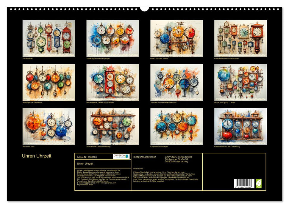 Uhren Uhrzeit (CALVENDO Wandkalender 2027)