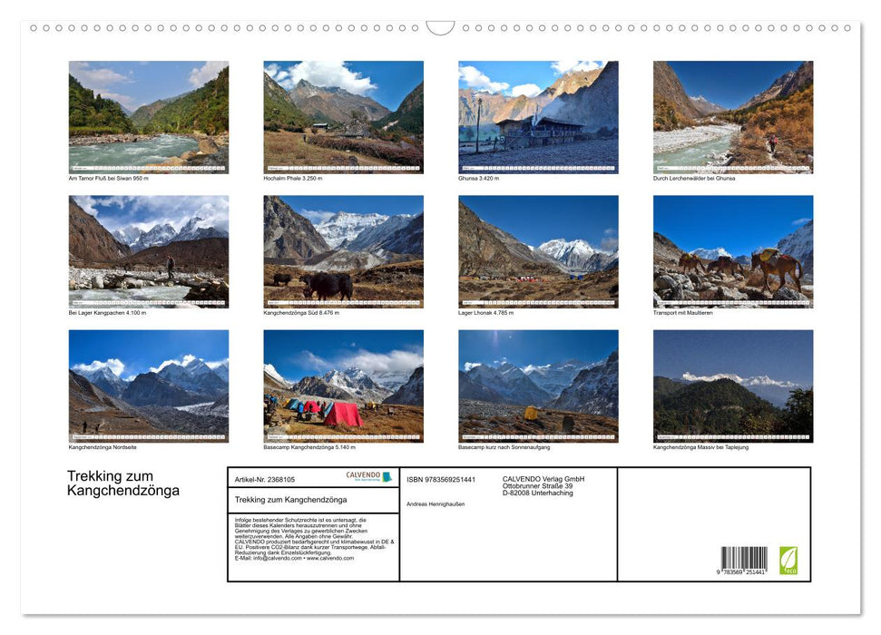 Trekking zum Kangchendzönga (CALVENDO Wandkalender 2027)