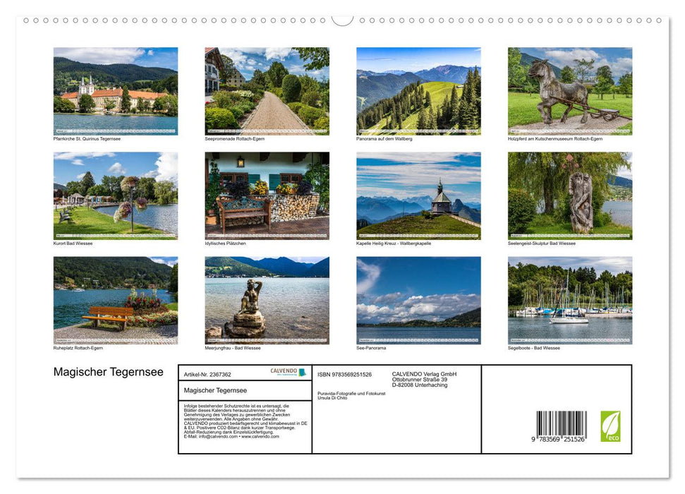 Magischer Tegernsee (CALVENDO Premium Wandkalender 2027)