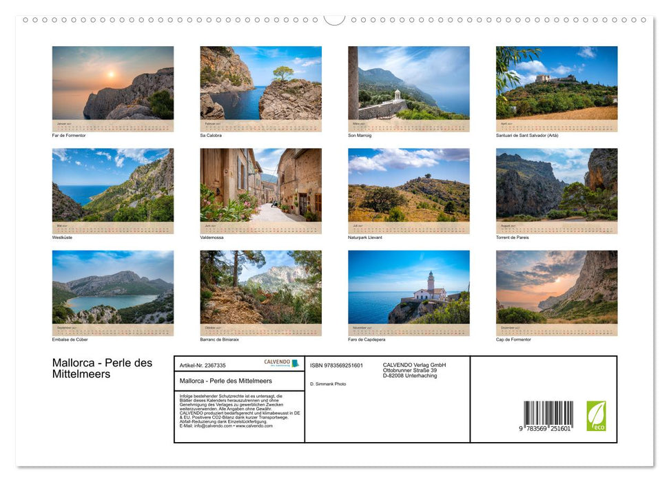 Mallorca - Perle des Mittelmeers (CALVENDO Premium Wandkalender 2027)