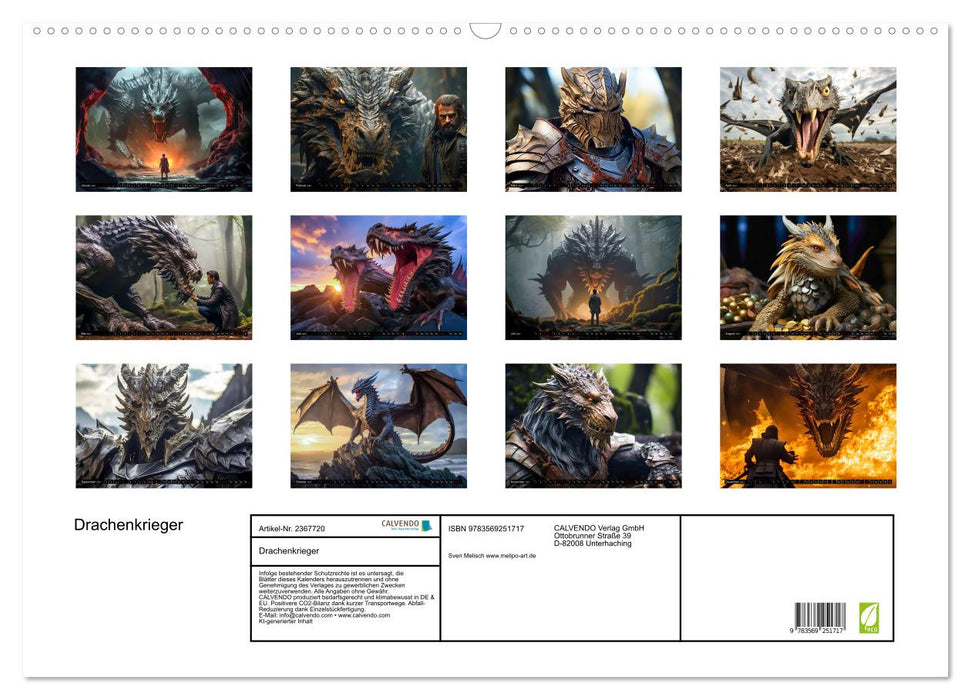 Drachenkrieger (CALVENDO Wandkalender 2027)