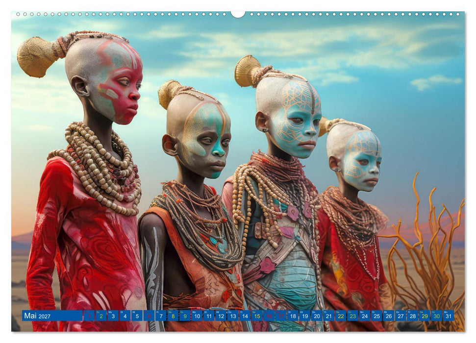 Surrealistische Bilder - Inspiriert von den Massai (CALVENDO Wandkalender 2027)