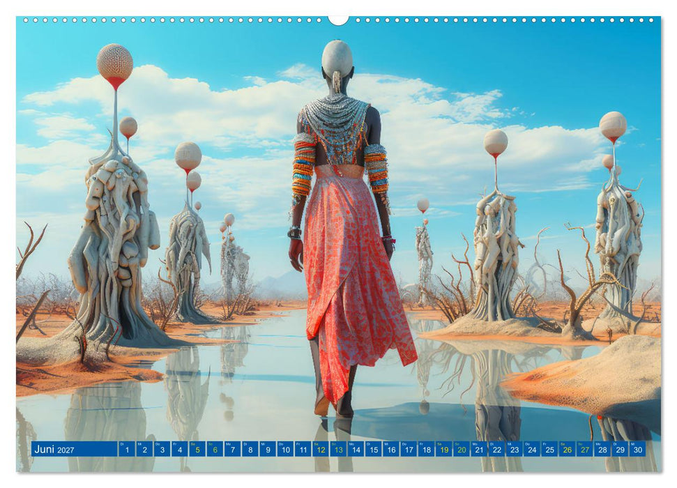 Surrealistische Bilder - Inspiriert von den Massai (CALVENDO Wandkalender 2027)