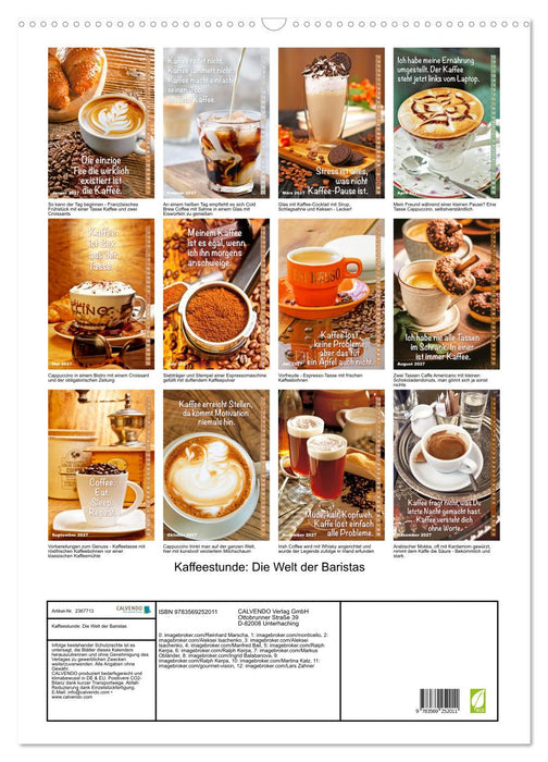 Kaffeestunde: Die Welt der Baristas (CALVENDO Wandkalender 2027)