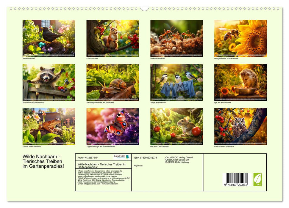 Wilde Nachbarn - Tierisches Treiben im Gartenparadies! (CALVENDO Premium Wandkalender 2027)