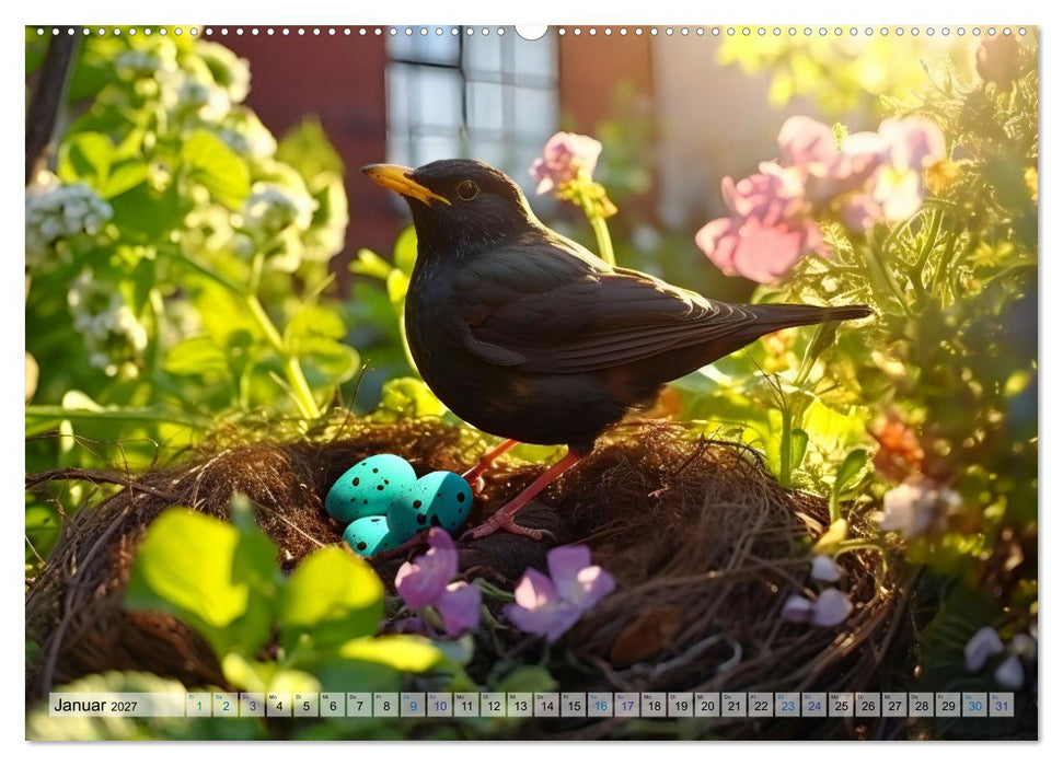 Wilde Nachbarn - Tierisches Treiben im Gartenparadies! (CALVENDO Premium Wandkalender 2027)