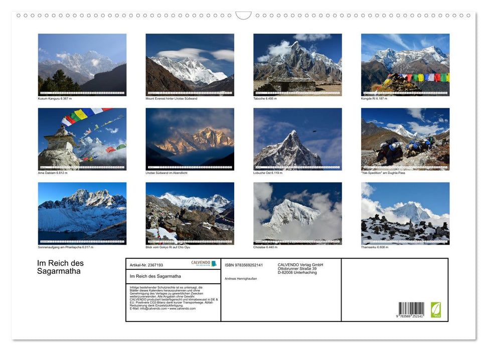 Im Reich des Sagarmatha (CALVENDO Wandkalender 2027)