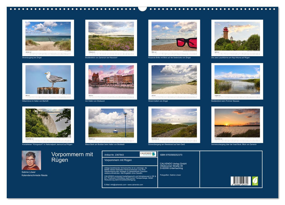 Vorpommern mit Rügen (CALVENDO Wandkalender 2027)