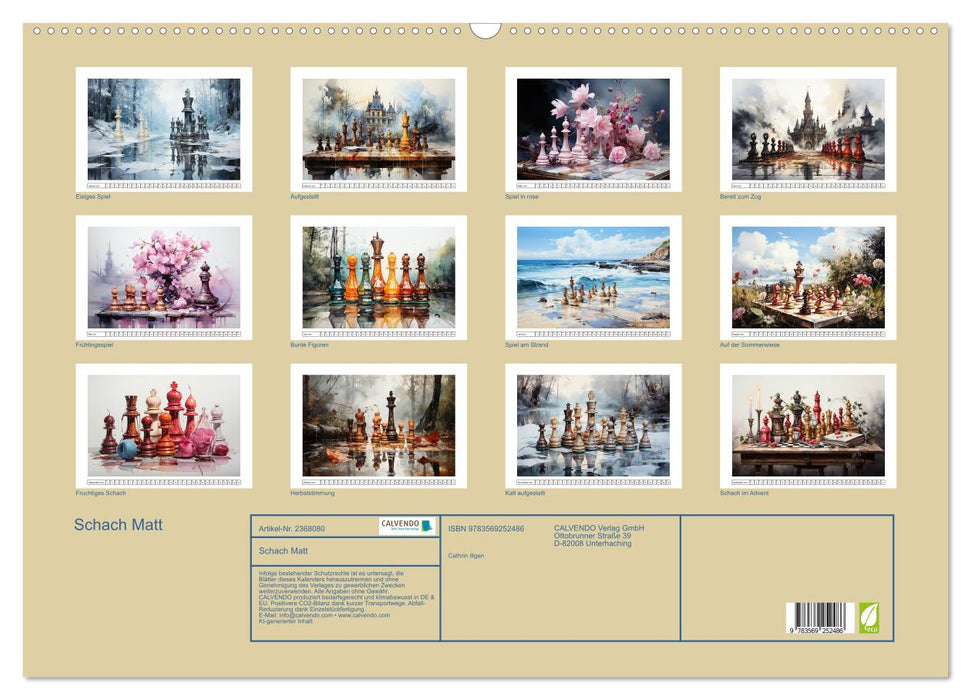 Schach Matt (CALVENDO Wandkalender 2027)