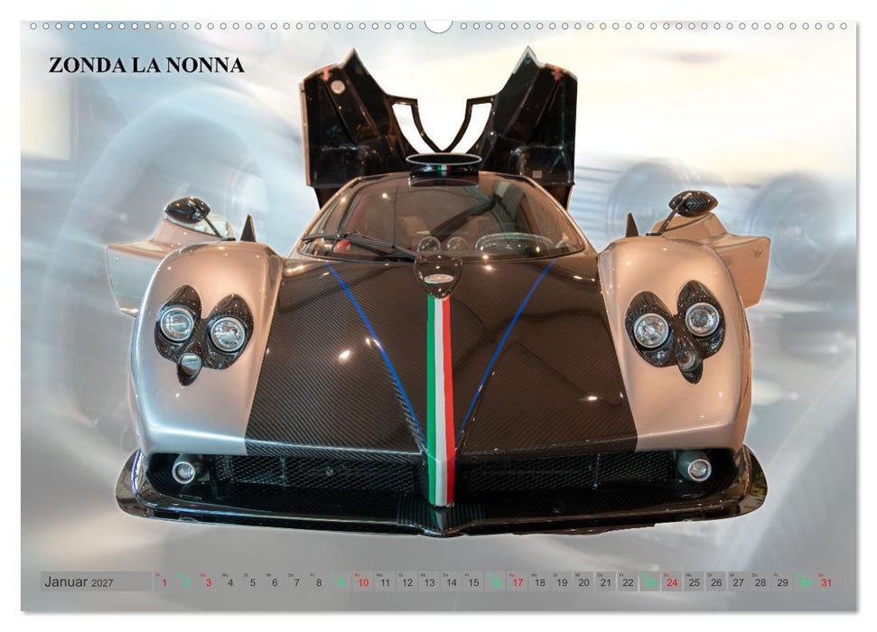Pagani italienische Automobilkunst (CALVENDO Wandkalender 2027)