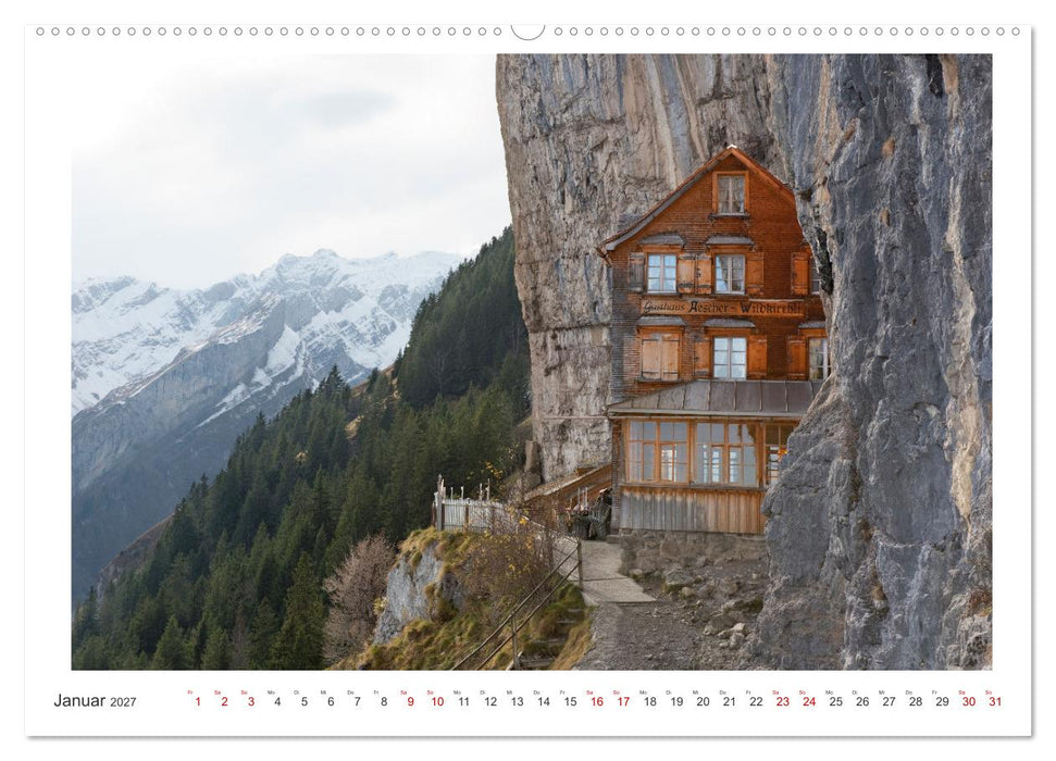 Unterwegs in der Schweiz: Wandern zu märchenhaften Bergen und Seen (CALVENDO Wandkalender 2027)