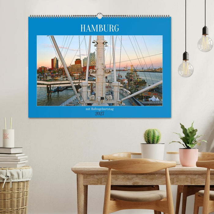 Hamburg mit Hafengeburtstag (CALVENDO Wandkalender 2027)