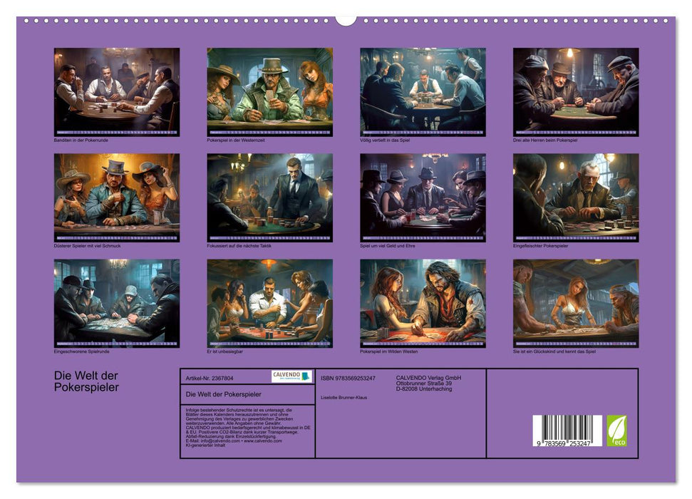 Die Welt der Pokerspieler (CALVENDO Premium Wandkalender 2027)