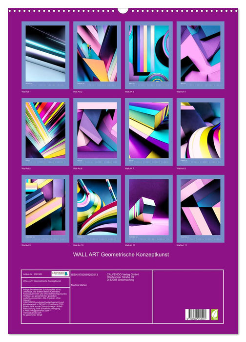 WALL ART Geometrische Konzeptkunst (CALVENDO Wandkalender 2027)