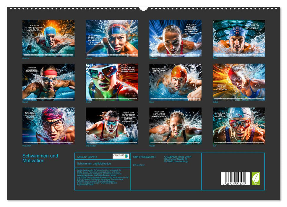 Schwimmen und Motivation (CALVENDO Premium Wandkalender 2027)