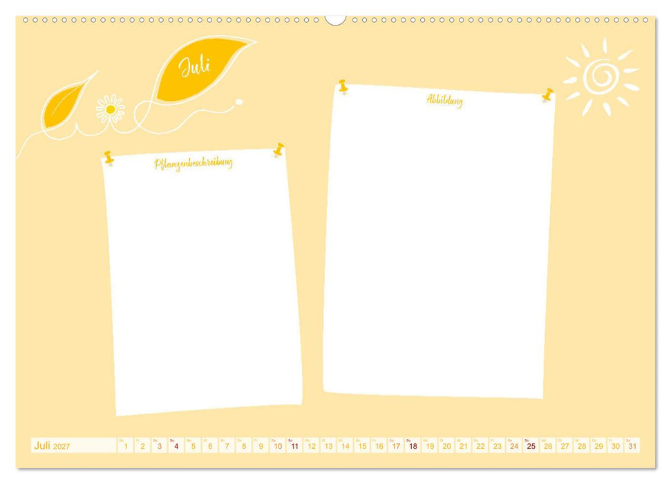 12 x Pflanzenkunde - Bastelkalender (CALVENDO Premium Wandkalender 2027)