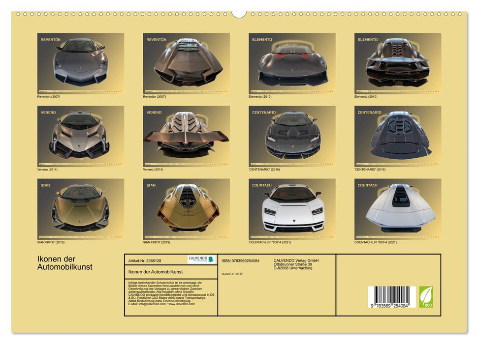 Ikonen der Automobilkunst (CALVENDO Premium Wandkalender 2027)