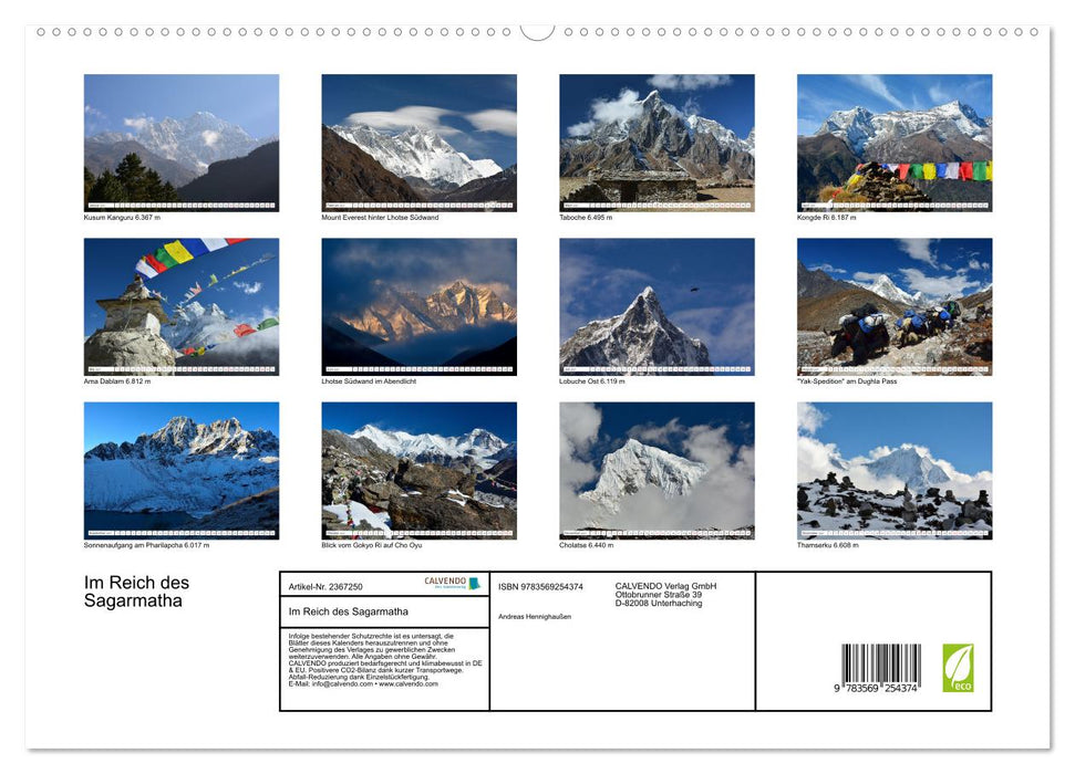 Im Reich des Sagarmatha (CALVENDO Premium Wandkalender 2027)
