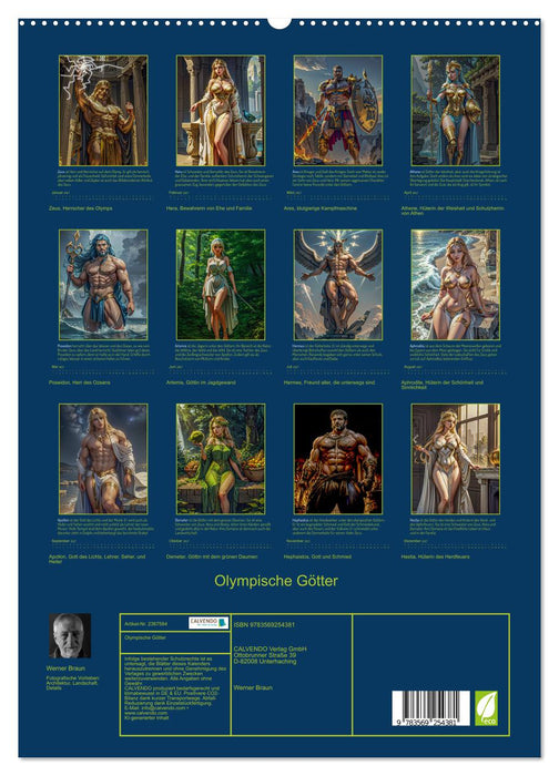 Olympische Götter (CALVENDO Premium Wandkalender 2027)