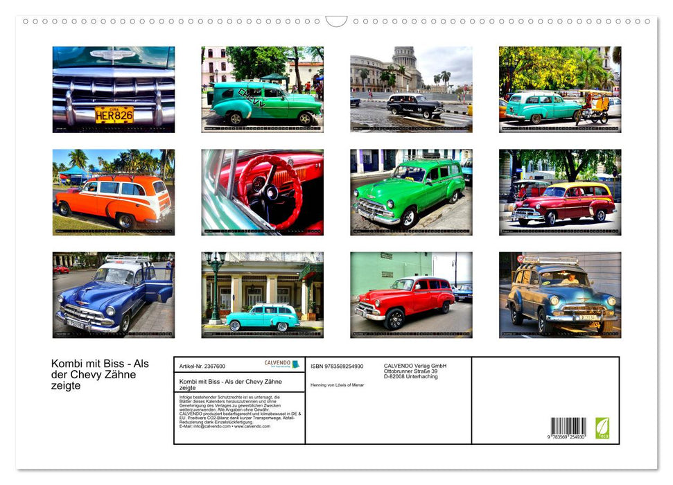 Kombi mit Biss - Als der Chevy Zähne zeigte (CALVENDO Wandkalender 2027)