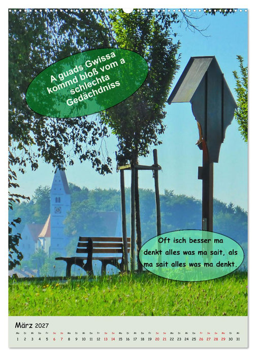 Schwäbische Sprichwörter - so gsaid (CALVENDO Wandkalender 2027)