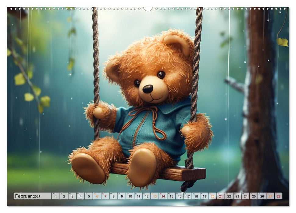 Teddybär und seine Abenteuer (CALVENDO Premium Wandkalender 2027)